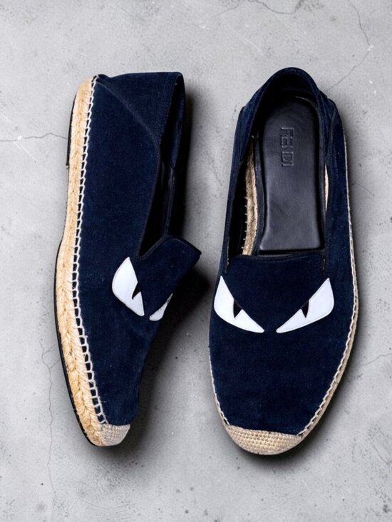FENDI Navy Monster Espadrilles main image 5